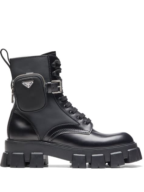 prada boots winter|prada ankle pouch combat boots.